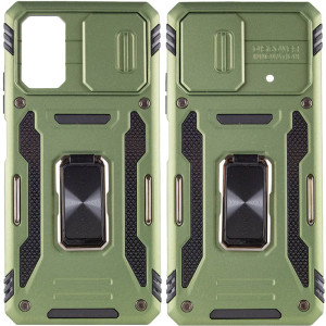 Ударопрочный чехол Camshield Army Ring для Xiaomi Poco X5 Pro 5G / Note 12 Pro 5G (Оливковый)