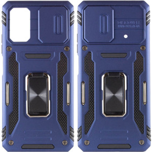 Ударопрочный чехол Camshield Army Ring для Xiaomi Poco X5 Pro 5G / Note 12 Pro 5G (Синий)