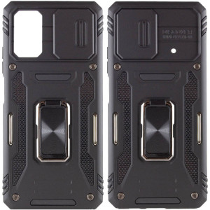 Ударопрочный чехол Camshield Army Ring для Xiaomi Poco X5 Pro 5G / Note 12 Pro 5G (Черный)