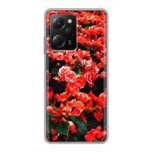 Чохли з квітами для Xiaomi POCO X5 Pro (5G) (VPrint) (Квіти червоні)