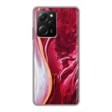 Чохол для Сяомі POCO X5 Pro (5G) - з принтом (Дизайнерські) (AlphaPrint) (Мрамор червоний)