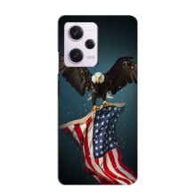 Чехол Флаг USA для Xiaomi POCO X5 Pro (5G) (Орел и флаг)
