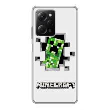 Чохол Майнкрафт на Xiaomi POCO X5 Pro (5G) (AlphaPrint) Minecraft (кріпер Майнкрафт)