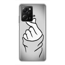 Чехол с принтом для Xiaomi POCO X5 Pro (5G) (AlphaPrint - Знак сердечка)