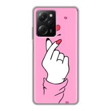 Чехол с принтом для Xiaomi POCO X5 Pro (5G) (AlphaPrint - Знак сердечка)
