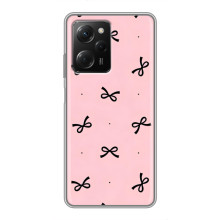 Чехол банты для Xiaomi POCO X5 Pro (5G) – Черные бантики