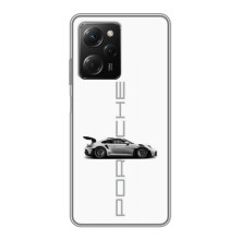 Чохол з авто Порше для Xiaomi POCO X5 Pro (5G) – білий порше