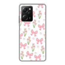 Чохол з бантиками на Сяомі POCO X5 Pro (5G) (Банти і квіти)
