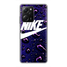 Чехол с логотипом Найк на Xiaomi POCO X5 Pro (5G) (Найк на фиолетовом)