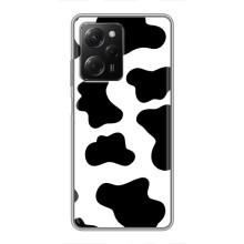 Чохол з принтом корови на Сяомі POCO X5 Pro (5G) (Чорний принт)