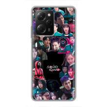 Чехол Гра в кальмара для Xiaomi POCO X5 Pro (5G) – Коллаж игры кальмара