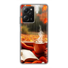 Чехол с уникальным дизайном «Осень с кофе» для Xiaomi POCO X5 Pro (5G) – Кофе и дождь