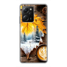 Чехол с уникальным дизайном «Осень с кофе» для Xiaomi POCO X5 Pro (5G) – Осенне-зимнее кофе