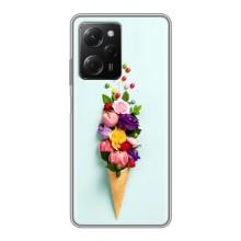 Чехлы с тематикой "ЦВЕТЫ" на Xiaomi POCO X5 Pro (5G) (Цветок-мороженное)
