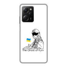 Захисні чохли (Призрак Киева) для Xiaomi POCO X5 Pro (5G) (AlphaPrint) (Льотчик Києва)