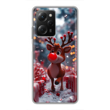 Яркий чехол для Xiaomi POCO X5 Pro (5G) с Зимними Оленятами – Олень среди подарков