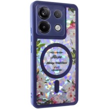 TPU+PC чехол Secret Flower для Xiaomi Poco X6 / Note 13 Pro 5G – Navy Blue