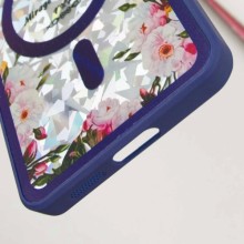 TPU+PC чехол Secret Flower для Xiaomi Poco X6 / Note 13 Pro 5G – Navy Blue