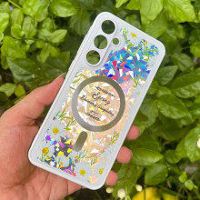 TPU+PC чохол Secret Flower для Xiaomi Poco X6 / Note 13 Pro 5G – Білий