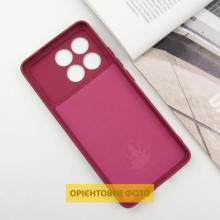 Чохол TPU GETMAN Liquid Silk Full Camera для Xiaomi Poco X6 / Note 13 Pro 5G – Бордовий