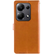 Кожаный чехол-книжка GETMAN Gallant (PU) для Xiaomi Poco X6 / Note 13 Pro 5G – Коричневый