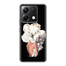 Чехлы (ART) Цветы на Xiaomi POCO X6 5G (VPrint) (Белые цветы)