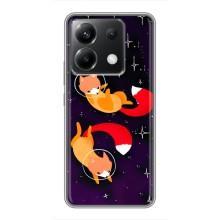Чехлы с картинкой Лисички для Xiaomi POCO X6 5G (VPrint) – Лисички космонавты