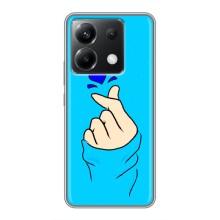 Чехлы (Знак сердечка) на Xiaomi POCO X6 5G – Сердце на синем