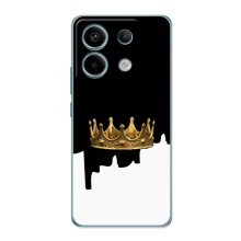 Чехол (Корона на чёрном фоне) для Поко Х6 (5G) (Золотая корона)