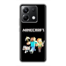 Чехол Майнкрафт на Xiaomi POCO X6 5G (AlphaPrint) Minecraft – герои Minecraft