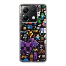 Чехол майнкрафт для Xiaomi POCO X6 5G – Все персонажи