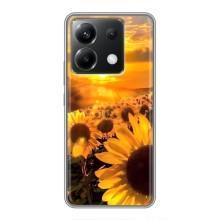 Чехол с Цветами для Xiaomi POCO X6 5G (поле подсолнухов)