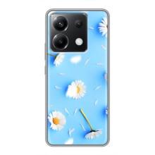 Чехол с Цветами для Xiaomi POCO X6 5G (ромашки на голубом)
