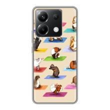 Чохол з Прикольним Принтом на Xiaomi POCO X6 5G (Йога свинок)