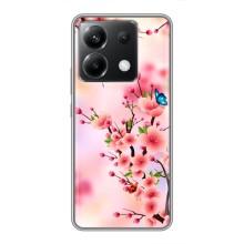 Чехол с принтом САКУРЫ на Xiaomi POCO X6 5G – Бабочки на сакуре