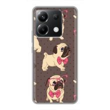 Чехол (ТПУ) Милые собачки для Xiaomi POCO X6 5G (Собачки Мопсики)