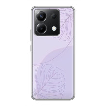 Чехол цветочный дизайн для Xiaomi POCO X6 5G – Монстера фиолетовая