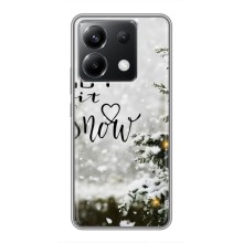 Новогодние, Праздничные Чехлы для Xiaomi POCO X6 5G - 2024 год (Let it snow)