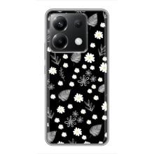 Чехлы с тематикой "ЦВЕТЫ" на Xiaomi POCO X6 5G (цветение на чорном)