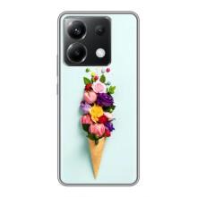 Чехлы с тематикой "ЦВЕТЫ" на Xiaomi POCO X6 5G (Цветок-мороженное)