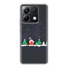 Силіконовий бампер на різдво для Xiaomi POCO X6 5G (Місто зимове)