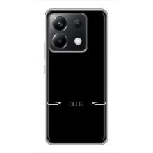 Силиконовый бампер с картинкой машины на Xiaomi POCO X6 5G (Силует Audi)