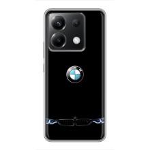 Силиконовый бампер с картинкой машины на Xiaomi POCO X6 5G (Черный BMW)