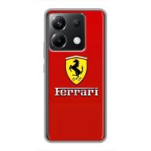 Силиконовый бампер с картинкой машины на Xiaomi POCO X6 5G (Ferrari Logo)