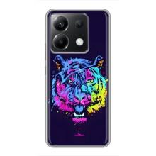 Силиконовый бампер с картинкой животных для Xiaomi POCO X6 5G (Тигр-Арт)