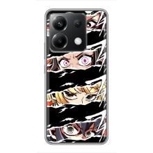 Силиконовые чехлы с глазами Anime для Поко Х6 (5G) – Глаза на чорном