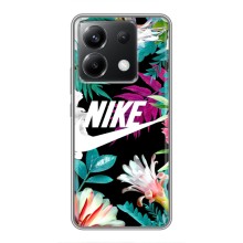 Силиконовый Чехол на Xiaomi POCO X6 5G с картинкой Nike (Цветочный Nike)