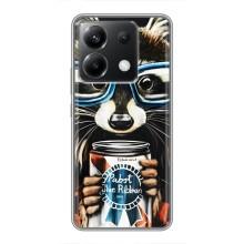 Силіконовий Чохол з Энотами  на Xiaomi POCO X6 5G – Єнот в окулярах