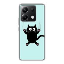 Силиконовый чехол с котиком для Xiaomi POCO X6 5G (Падающий кот)
