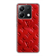 Текстурный Чехол Louis Vuitton для Поко Х6 (5G) (Красный ЛВ)